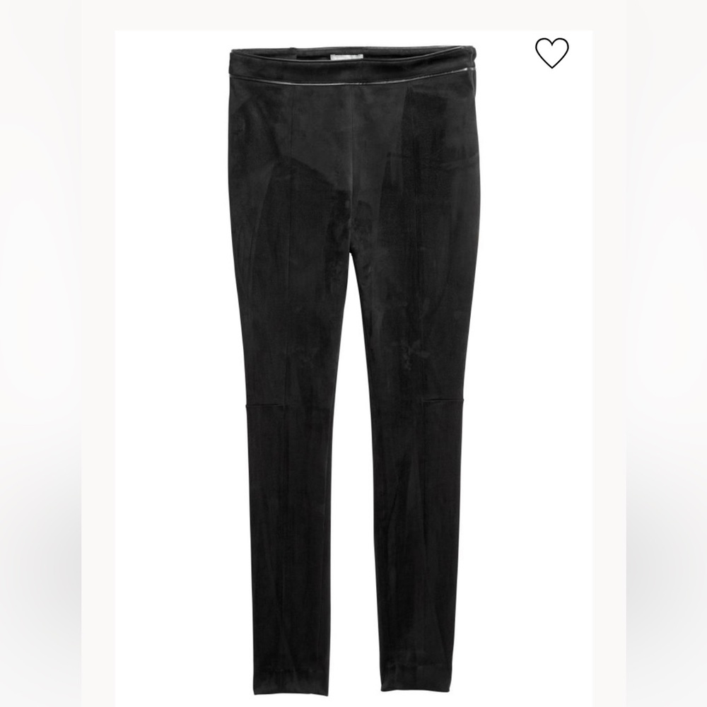 H&M Faux Suede Pants Black